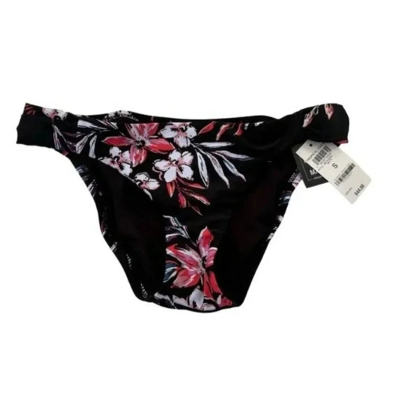 Bar III Tropical Escape Floral Print Hipster Bikini Swim Bottoms‎ Black Size M - Picture 4 of 12